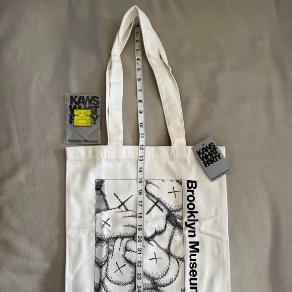 NEW KAWS What Party x Brooklyn Museum Tote and Pin - Picture 2 of 5